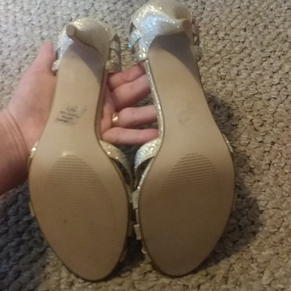 Gold Rhinestone Heels - Picture 4 of 5